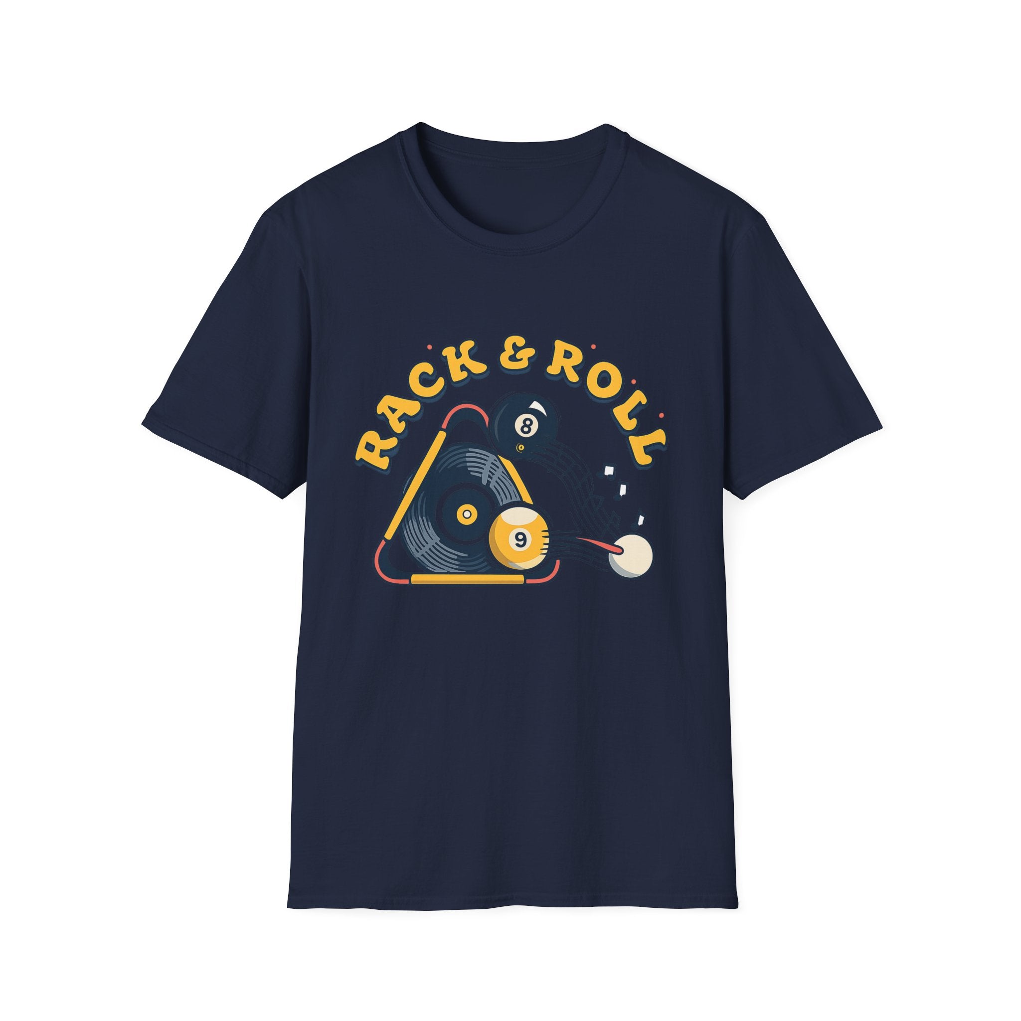 Rack & Roll Billiards Vintage Pool Ball Music Core Line Gildan Tee