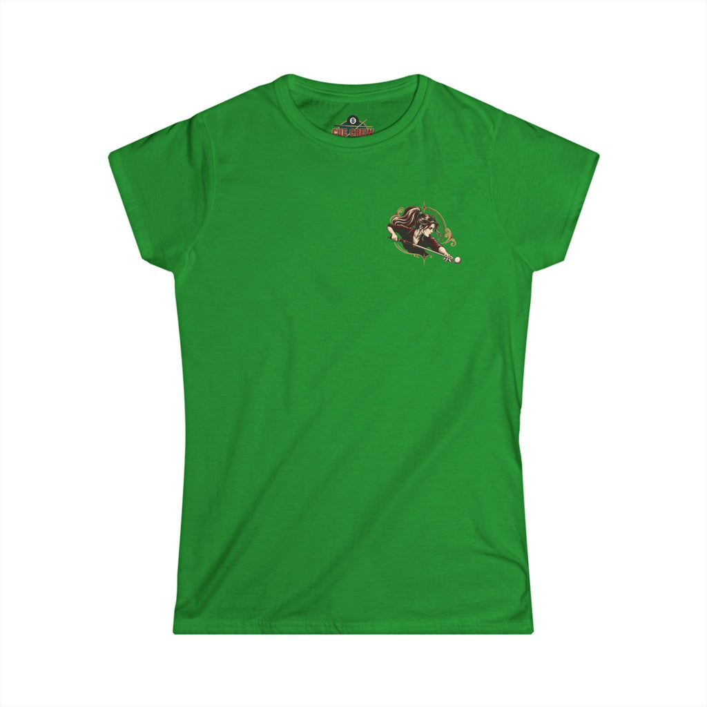 Don’t Let the Ponytail Fool You – Women’s Billiards T-Shirt – Front & Back Pool Tee