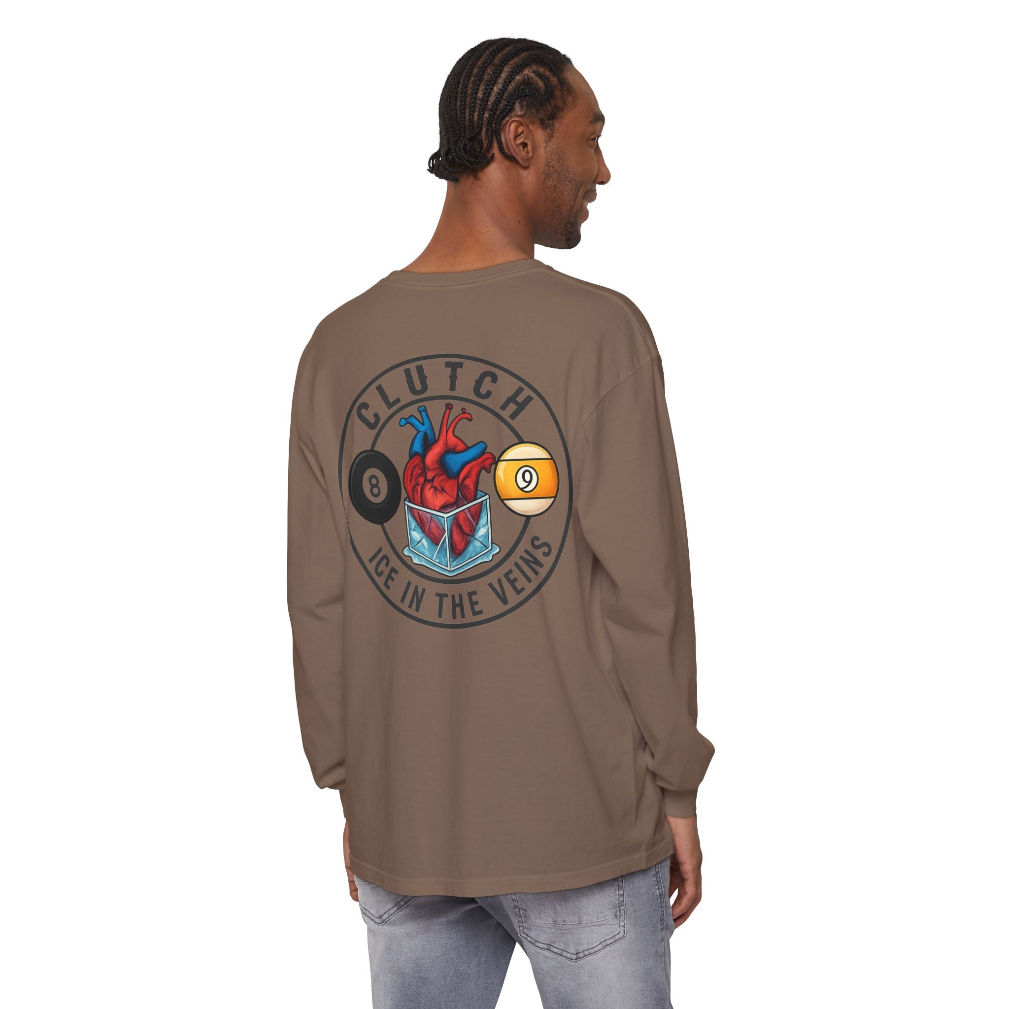 Clutch Ice in the Veins V2 Comfort Colors Long Sleeve Tee