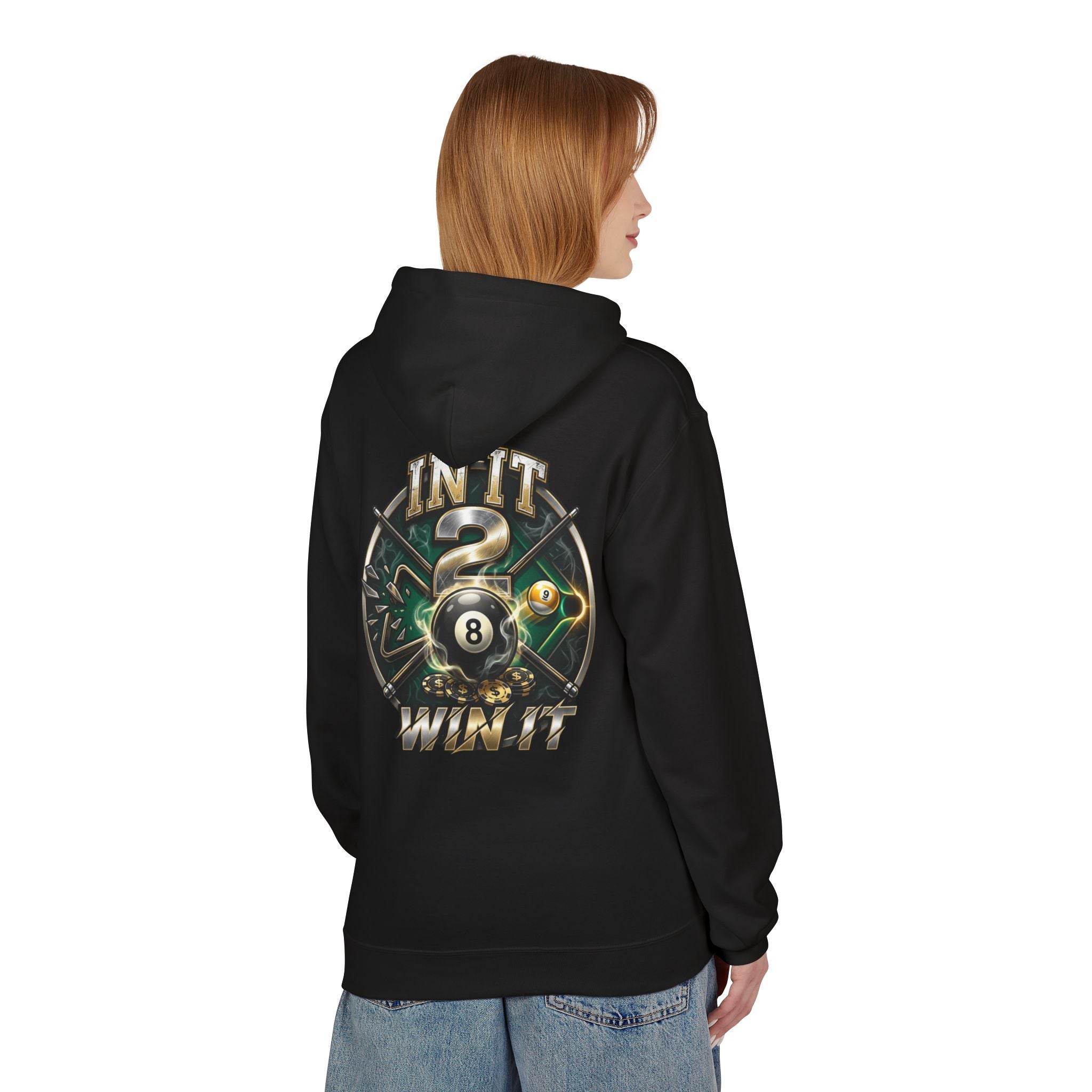 In It 2 Win It Pool Player Hoodie | Lucky 8 Ball & 9 Ball Billiards Graphic Hoodie | Cue Crew Supply