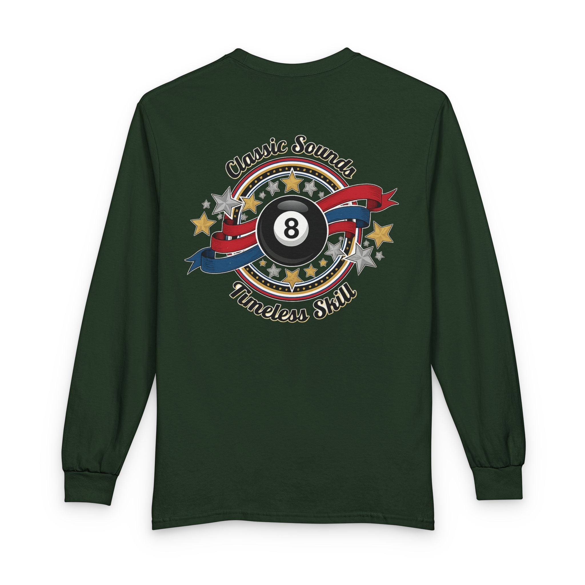8-Ball Classic Sounds Billiards Gildan Long Sleeve Tee