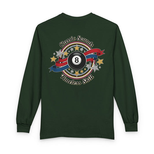 8-Ball Classic Sounds Billiards Gildan Long Sleeve Tee