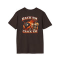 Rack 'Em & Crack 'Em Funny Billiards Beer T-Shirt | 8 Ball & 9 Ball Pool Player Graphic Tee | Front & Back Print