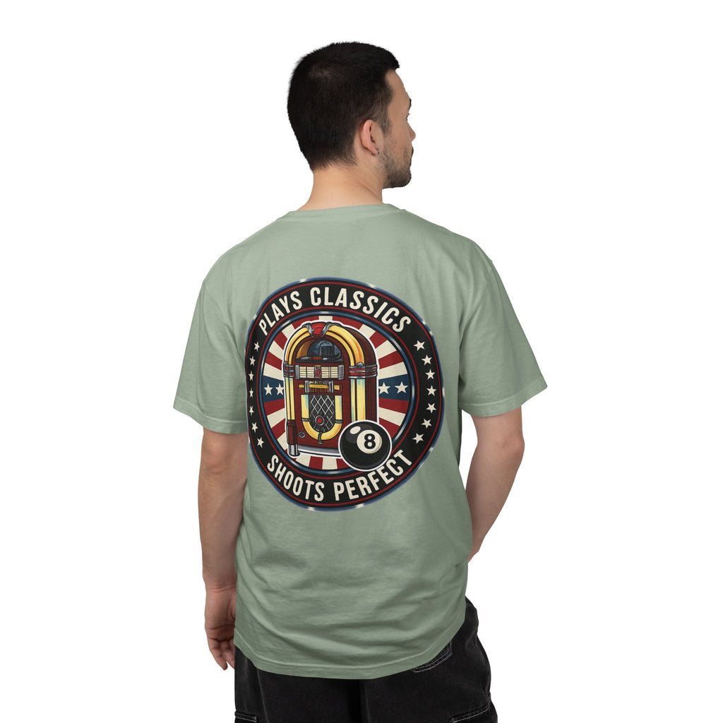 Plays Classics, Shoots Perfect Classic Jukebox Billiards Comfort Colors Tee