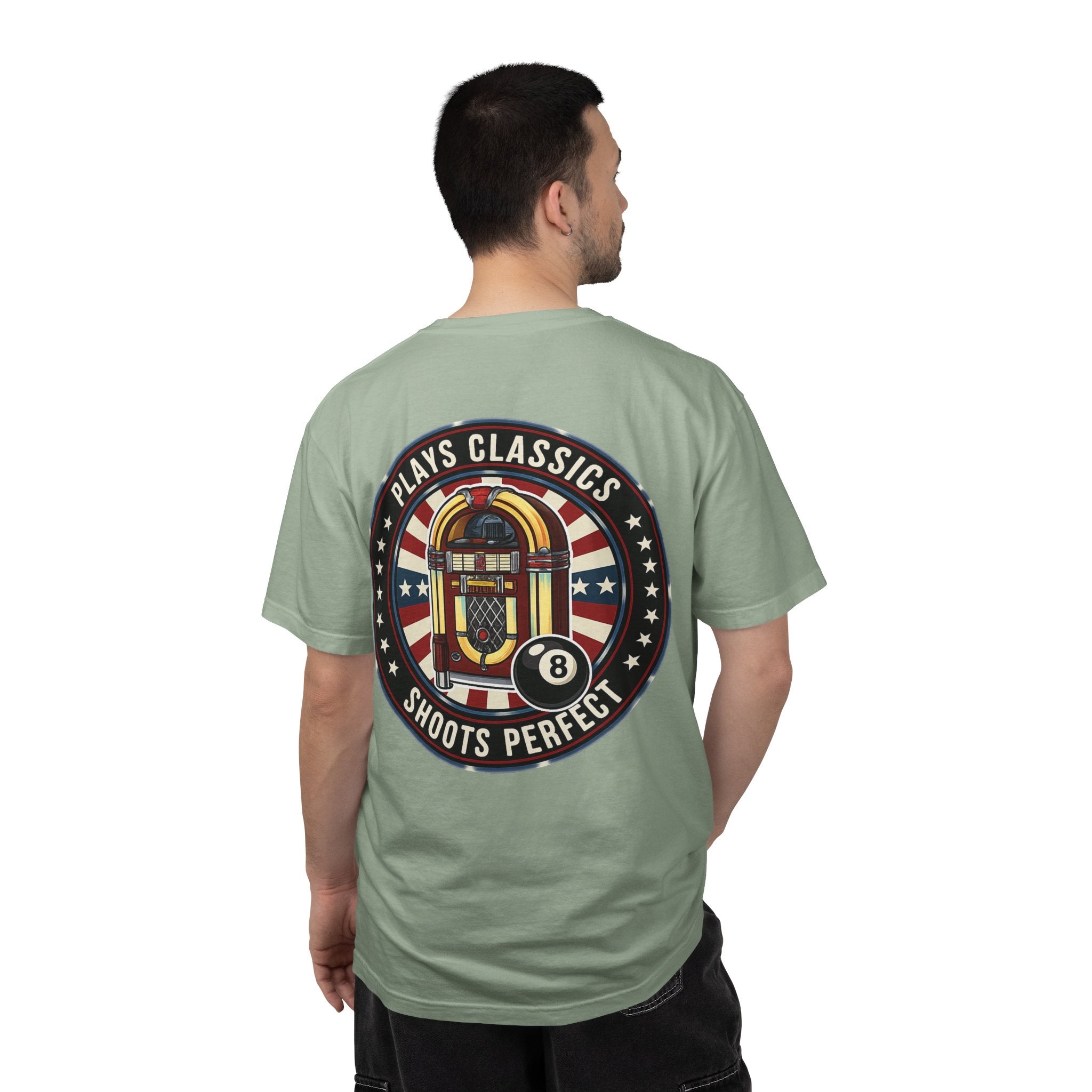 Plays Classics, Shoots Perfect Classic Jukebox Billiards Comfort Colors Tee