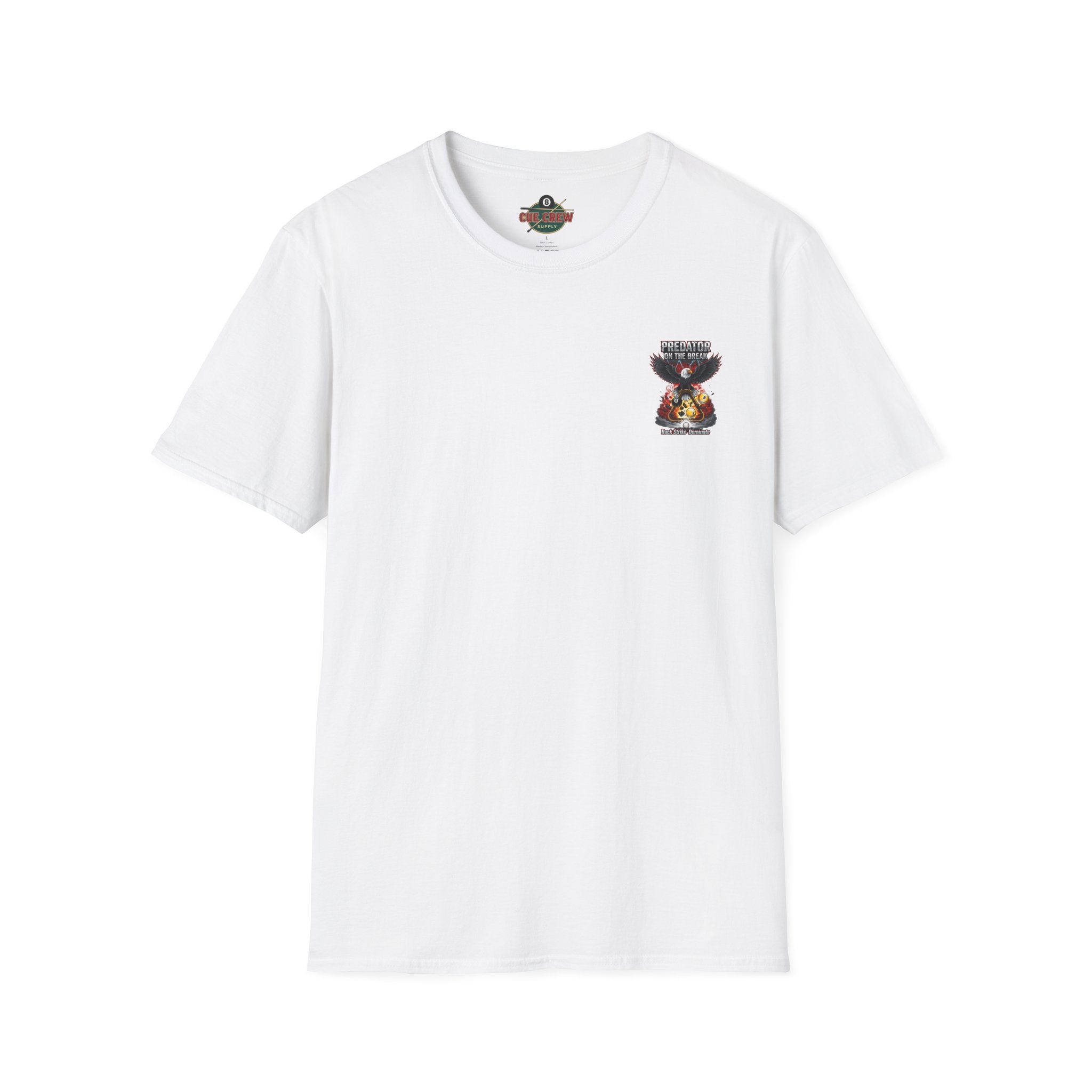 Predator on the Break Billiards T-Shirt | Eagle Pool Player Graphic Tee | Rack Strike Dominate | Front & Back Print