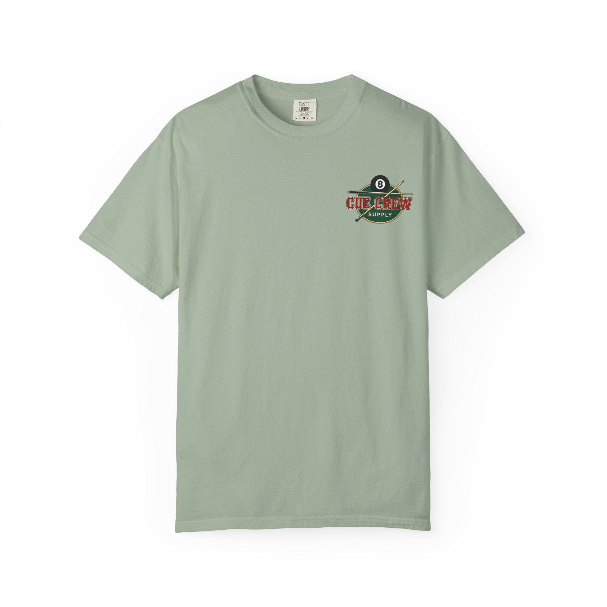 Tradition Meets Precision Pool 8-Ball Crest Comfort Colors Tee