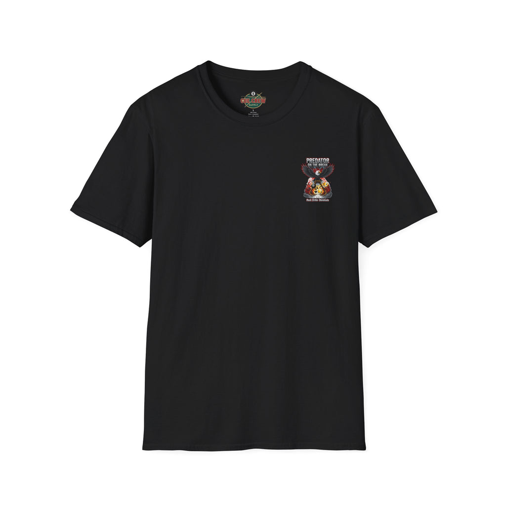 Predator on the Break Billiards T-Shirt | Eagle Pool Player Graphic Tee | Rack Strike Dominate | Front & Back Print