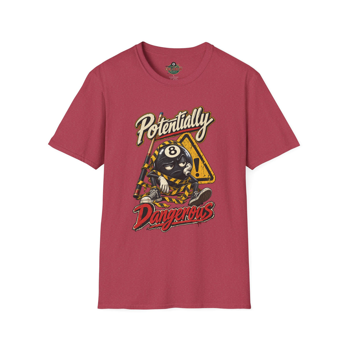 Potentially Dangerous – Funny 8-Ball Billiards T-Shirt – Pool Player Tee