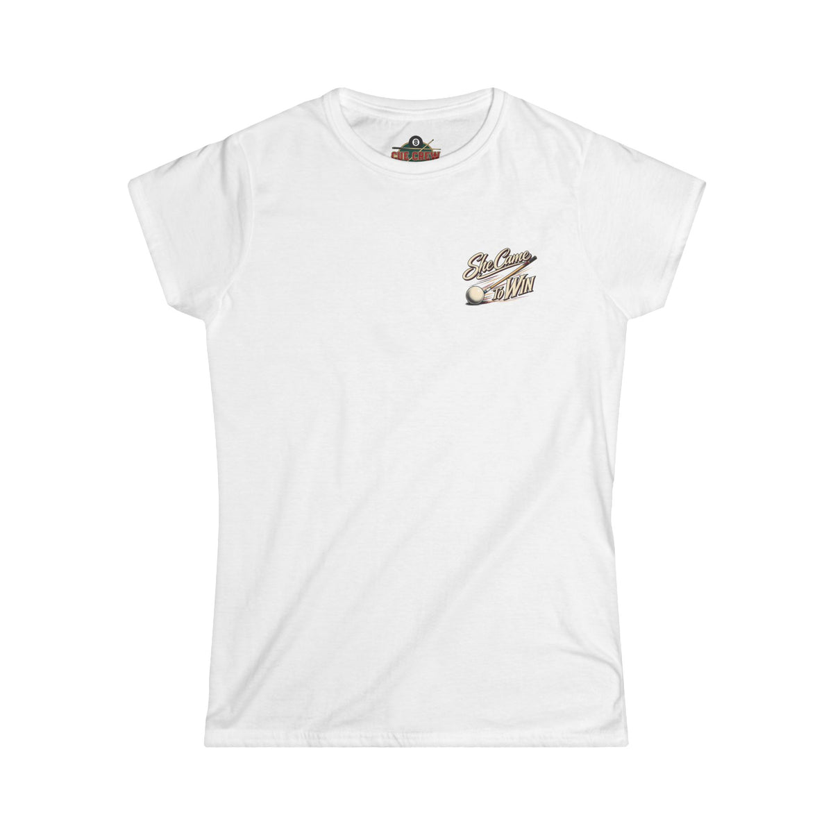 She Came To Win Women’s Billiards T-Shirt – Front & Back Pool Tee