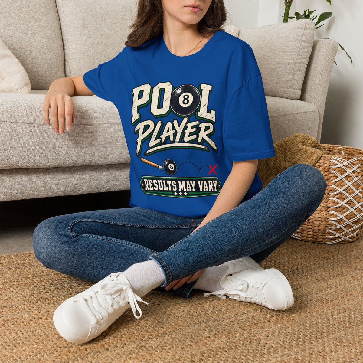 Pool Player Results May Vary – Funny Billiards T-Shirt
