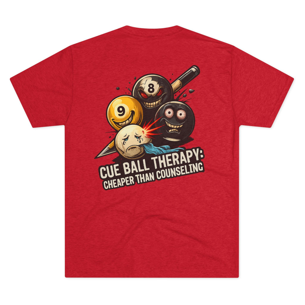 Cue Ball Therapy: Cheaper Than Counseling Billiards Tri-Blend Tee