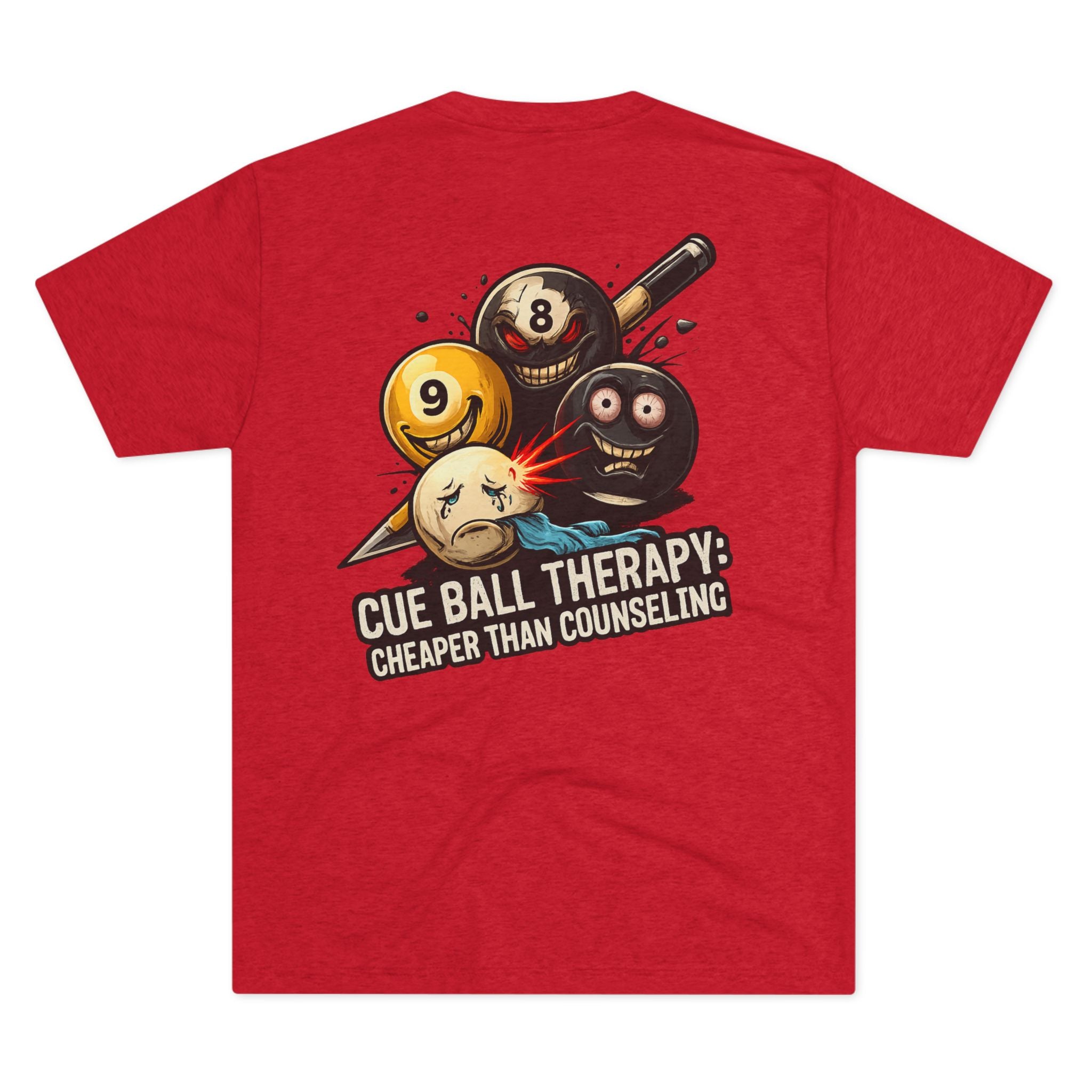Cue Ball Therapy: Cheaper Than Counseling Billiards Tri-Blend Tee
