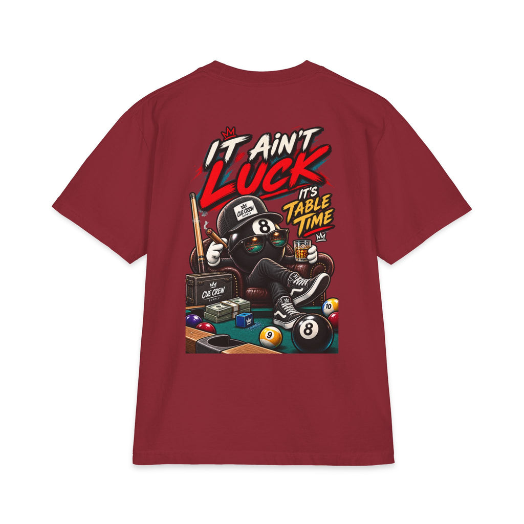 It Ain’t Luck, It’s Table Time – Cue Crew After Dark Billiards T-Shirt