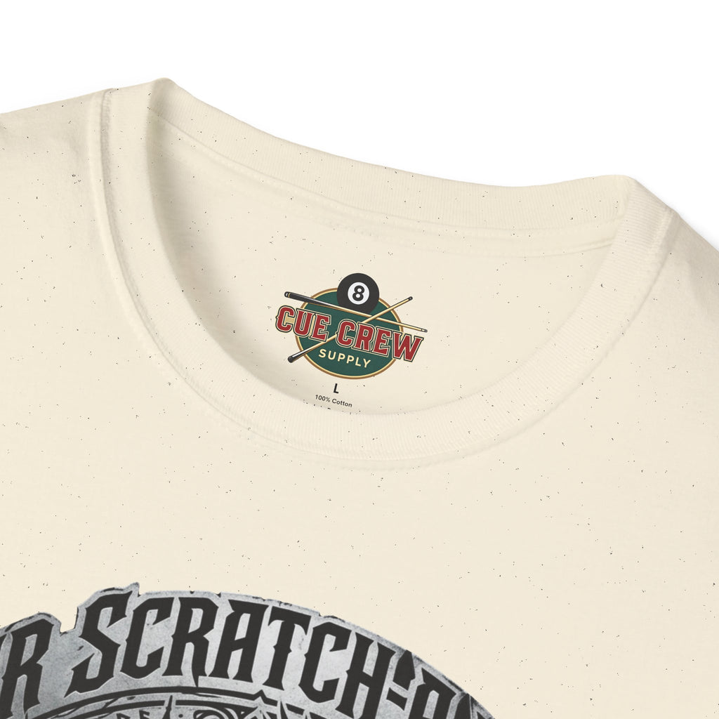 Sir Scratch-A-Lot Funny Billiards T-Shirt | Medieval Pool Knight Graphic | Front Only Print Unisex Tee