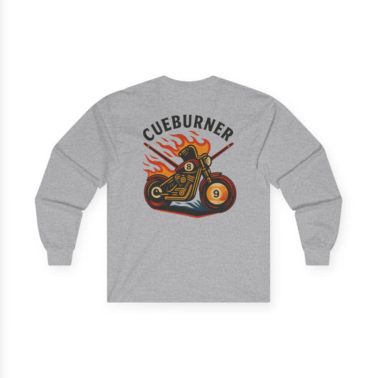Cueburner Motorcycle Billiards Gildan Long Sleeve Tee