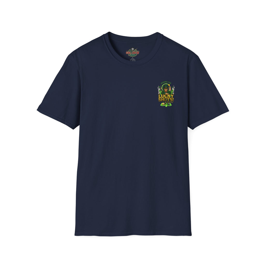 Wishing for Lucky Shots! Funny St. Patrick's Day Pool Player T-Shirt | Irish Billiards Graphic Tee | Front & Back Print