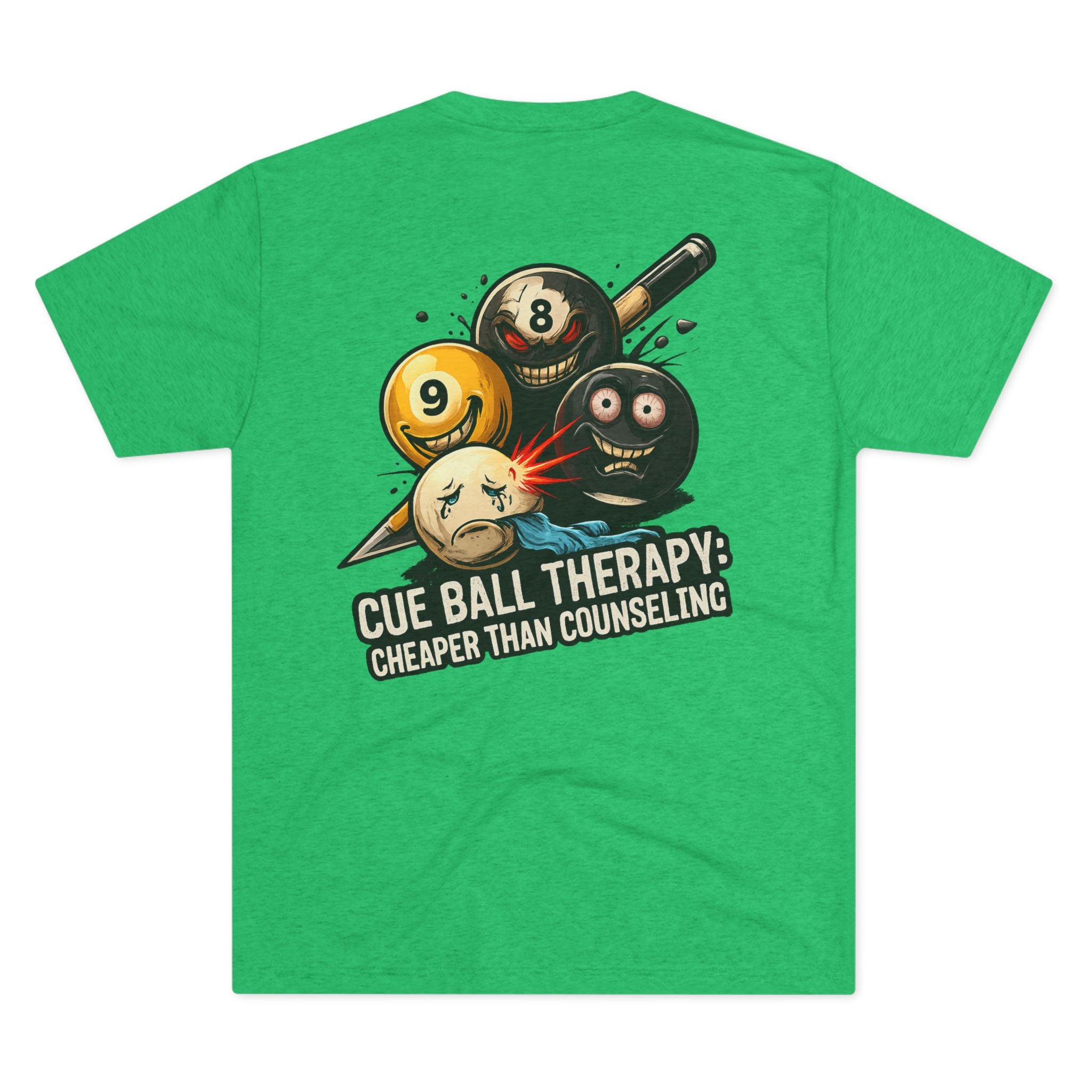 Cue Ball Therapy: Cheaper Than Counseling Billiards Tri-Blend Tee