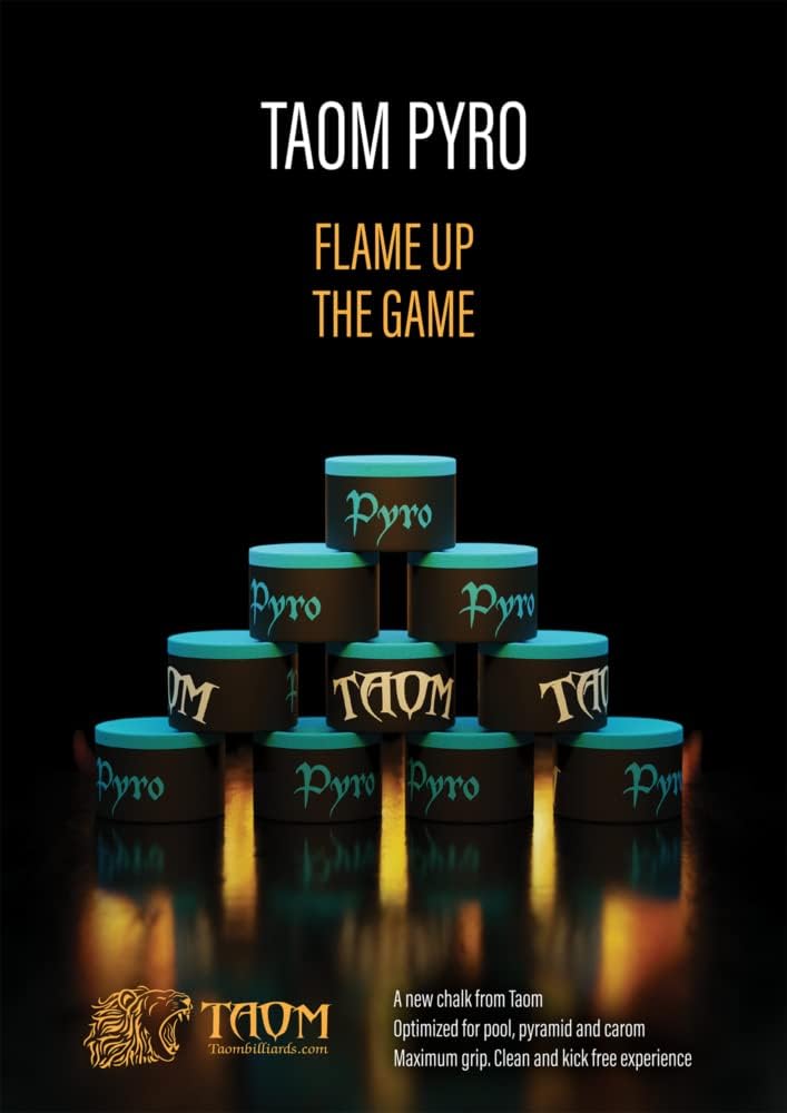 Taom Pyro Billiard Pool Cue Premium Chalk Blue