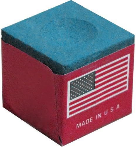 Master Billiard/Pool Cue Chalk Box, 12 Blue Cubes - Made in USA