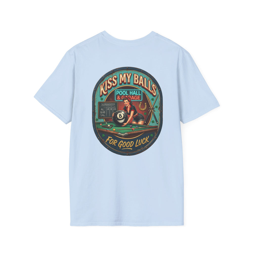Copy of Copy of Kiss My Balls For Good Luck Pool Player T-Shirt | Funny Billiards Graphic Tee | Cue Crew Supply