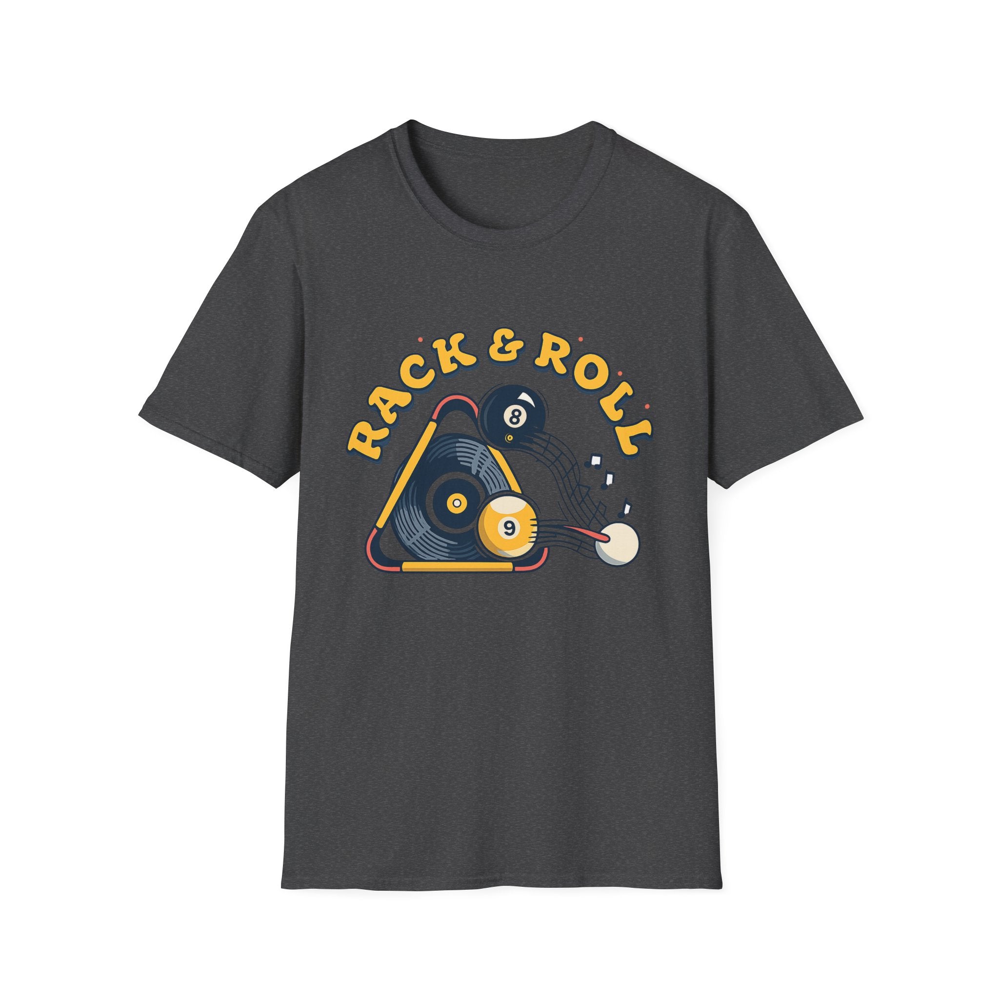 Rack & Roll Billiards Vintage Pool Ball Music Core Line Gildan Tee