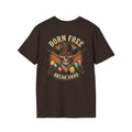 Born Free Break Hard Cowboy Skull Billiards T-Shirt | Western Pool Player Graphic Tee | Front & Back Print