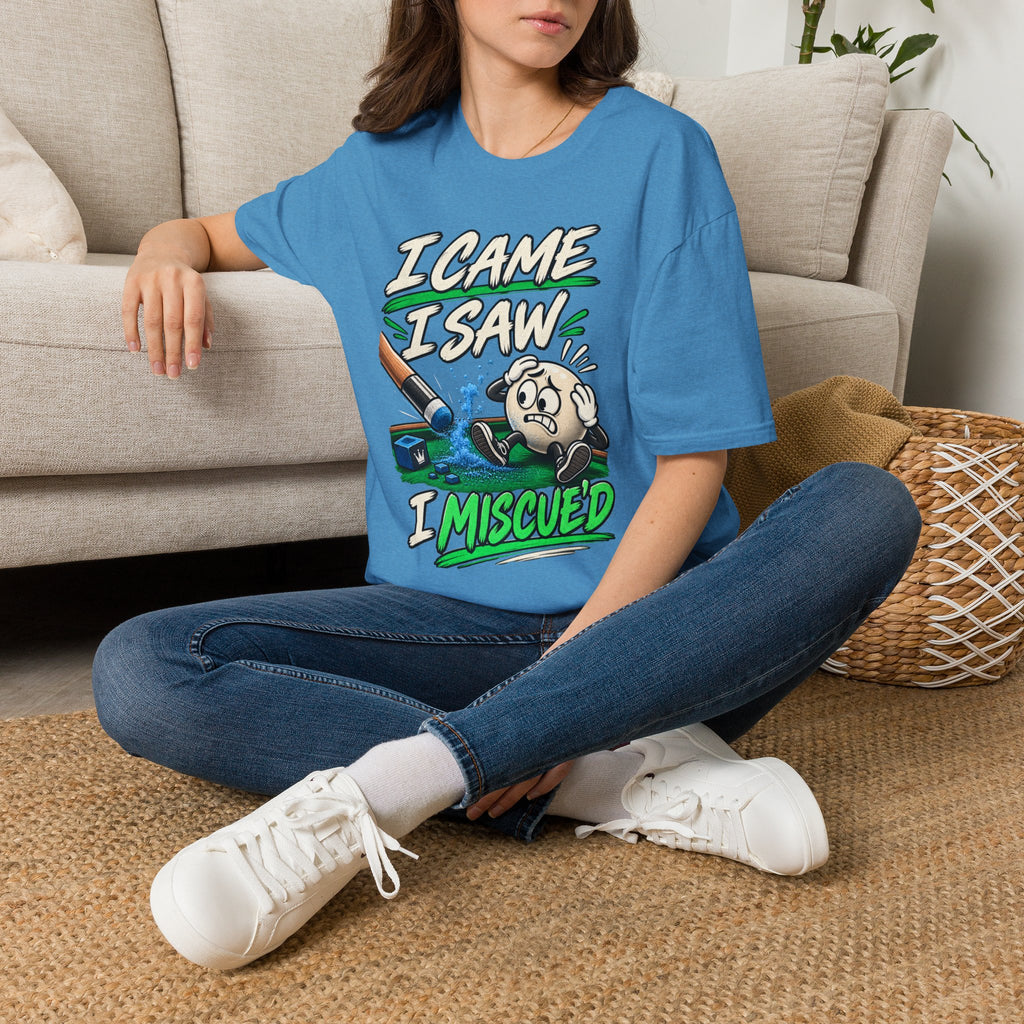 I Came I Saw I Miscue’d – Funny Billiards T-Shirt – Pool Player Tee