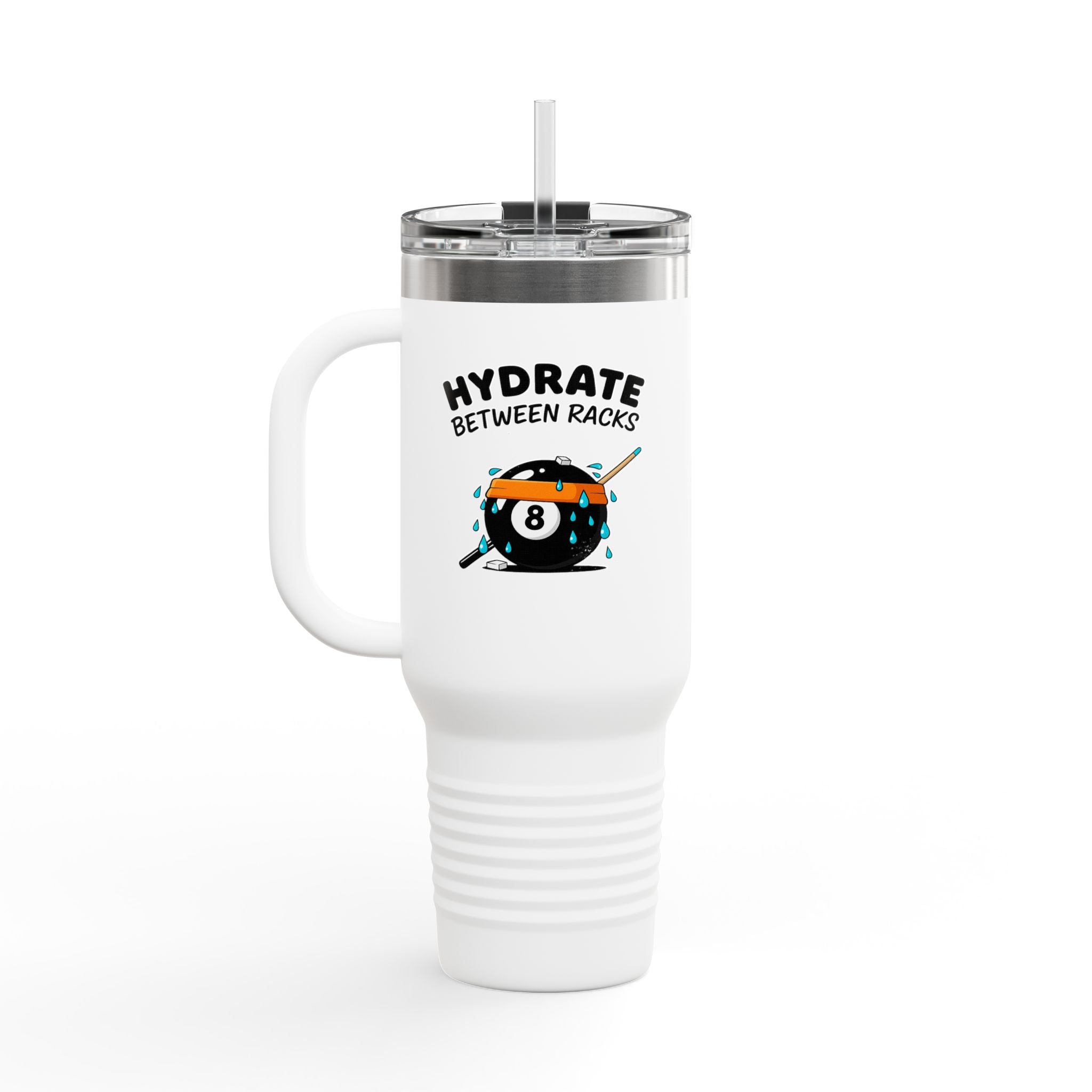 Hydrate Between Racks Billiards 40oz Insulated Travel Mug