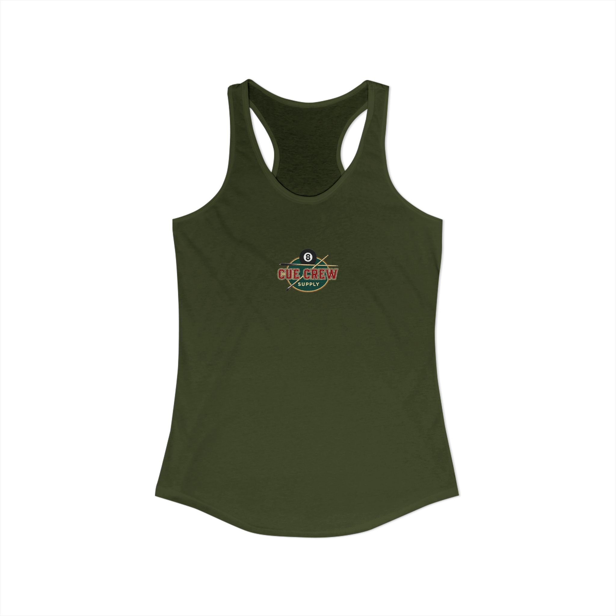 Rack 'Em Up Buttercup Women's Racerback Tank Top | Vintage Pool Hall Billiards Graphic Tank | Cue Crew Supply