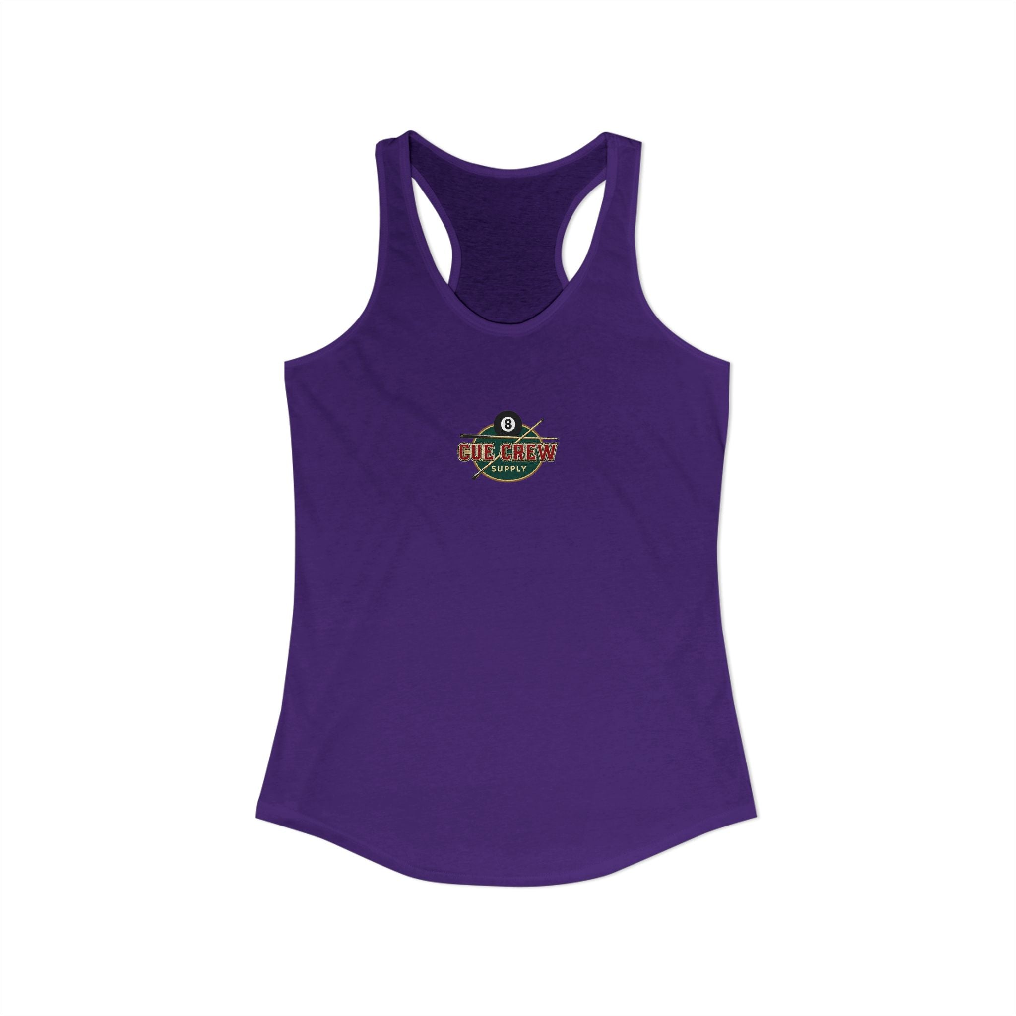 Rack 'Em Up Buttercup Women's Racerback Tank Top | Vintage Pool Hall Billiards Graphic Tank | Cue Crew Supply