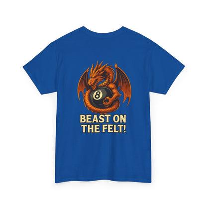 Beast On The Felt Dragon Billiards Gildan Tee