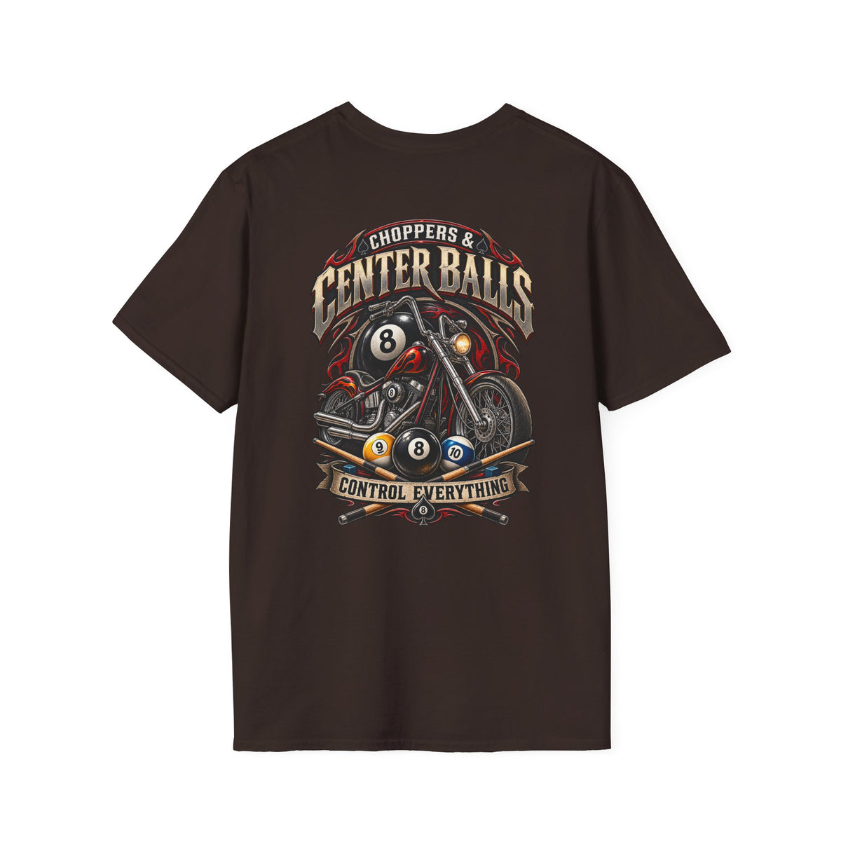 Choppers & Center Balls Billiards Motorcycle T-Shirt