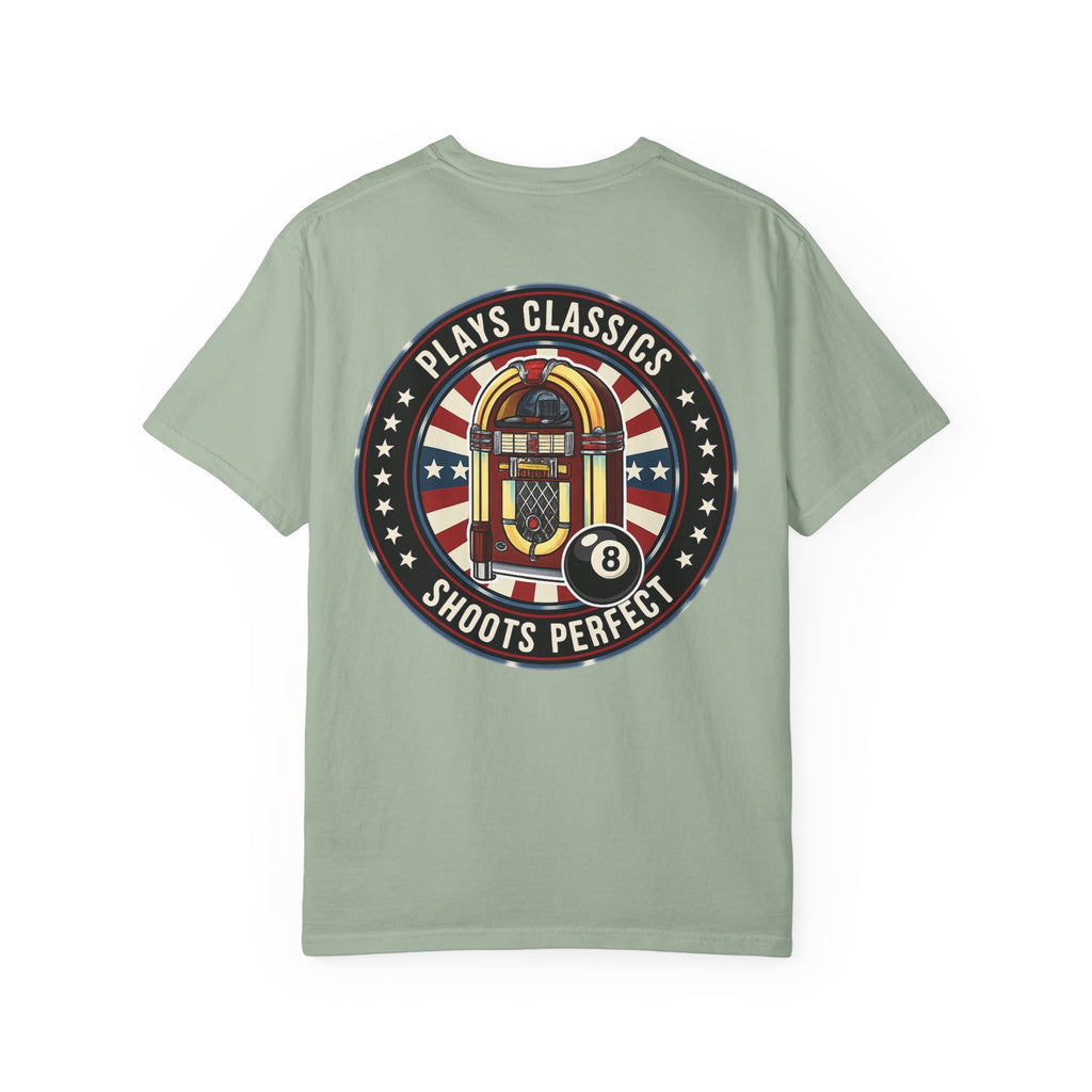 Plays Classics, Shoots Perfect Classic Jukebox Billiards Comfort Colors Tee