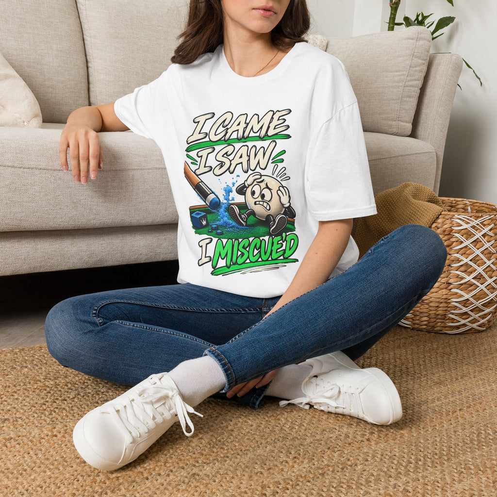 I Came I Saw I Miscue’d – Funny Billiards T-Shirt – Pool Player Tee