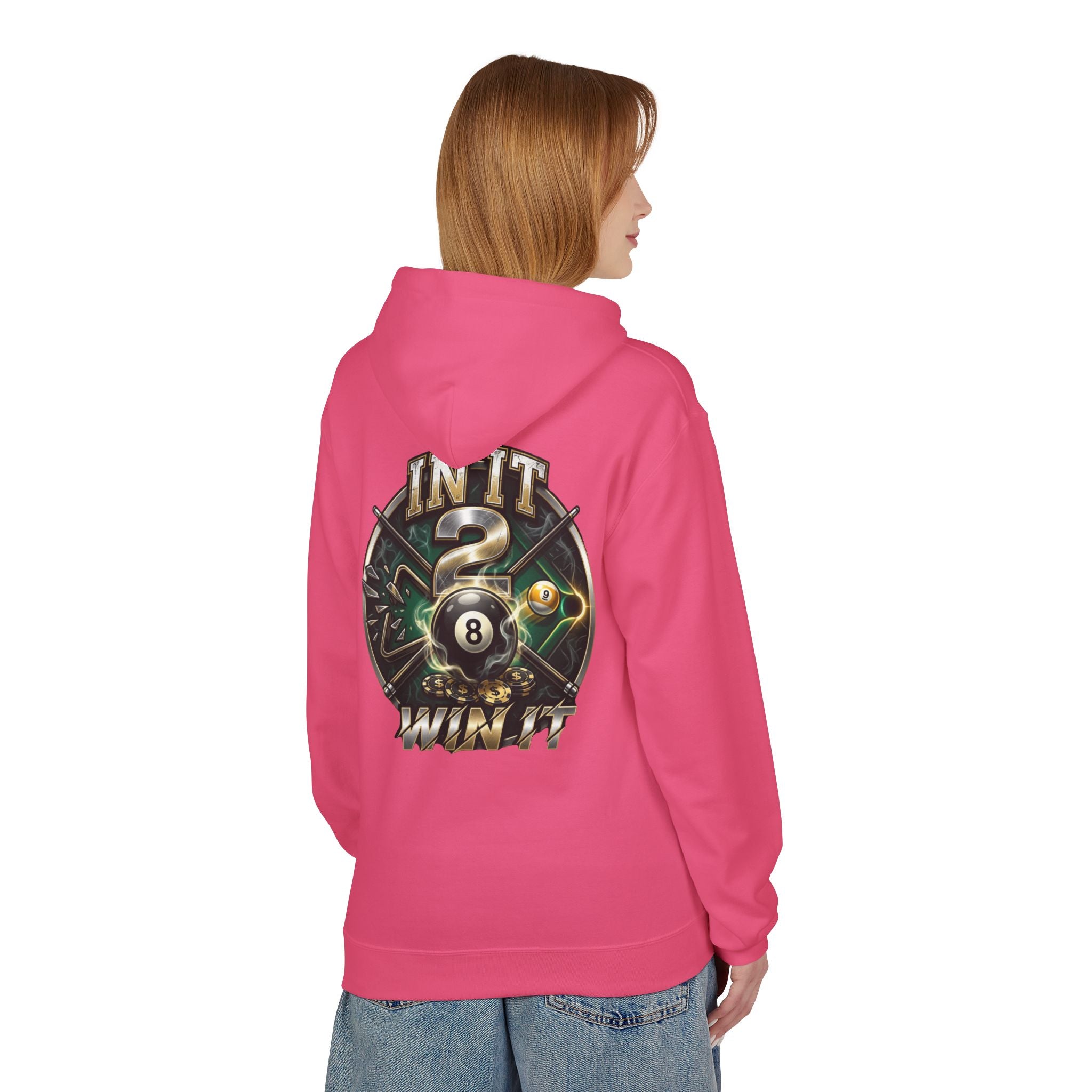 In It 2 Win It Pool Player Hoodie | Lucky 8 Ball & 9 Ball Billiards Graphic Hoodie | Cue Crew Supply