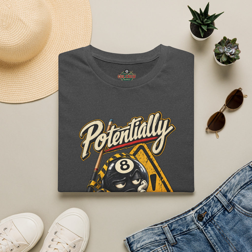 Potentially Dangerous – Funny 8-Ball Billiards T-Shirt – Pool Player Tee