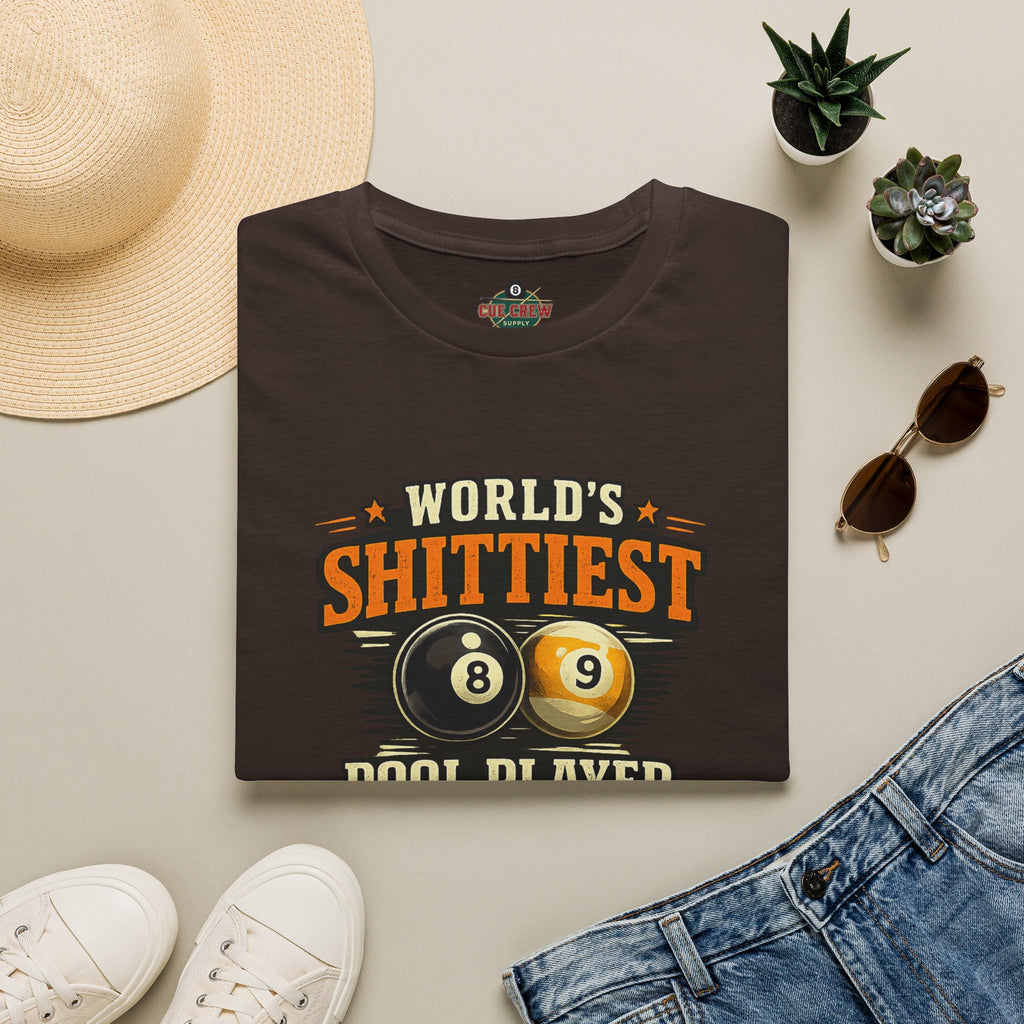 World’s Shittiest Pool Player Funny Billiards T-Shirt