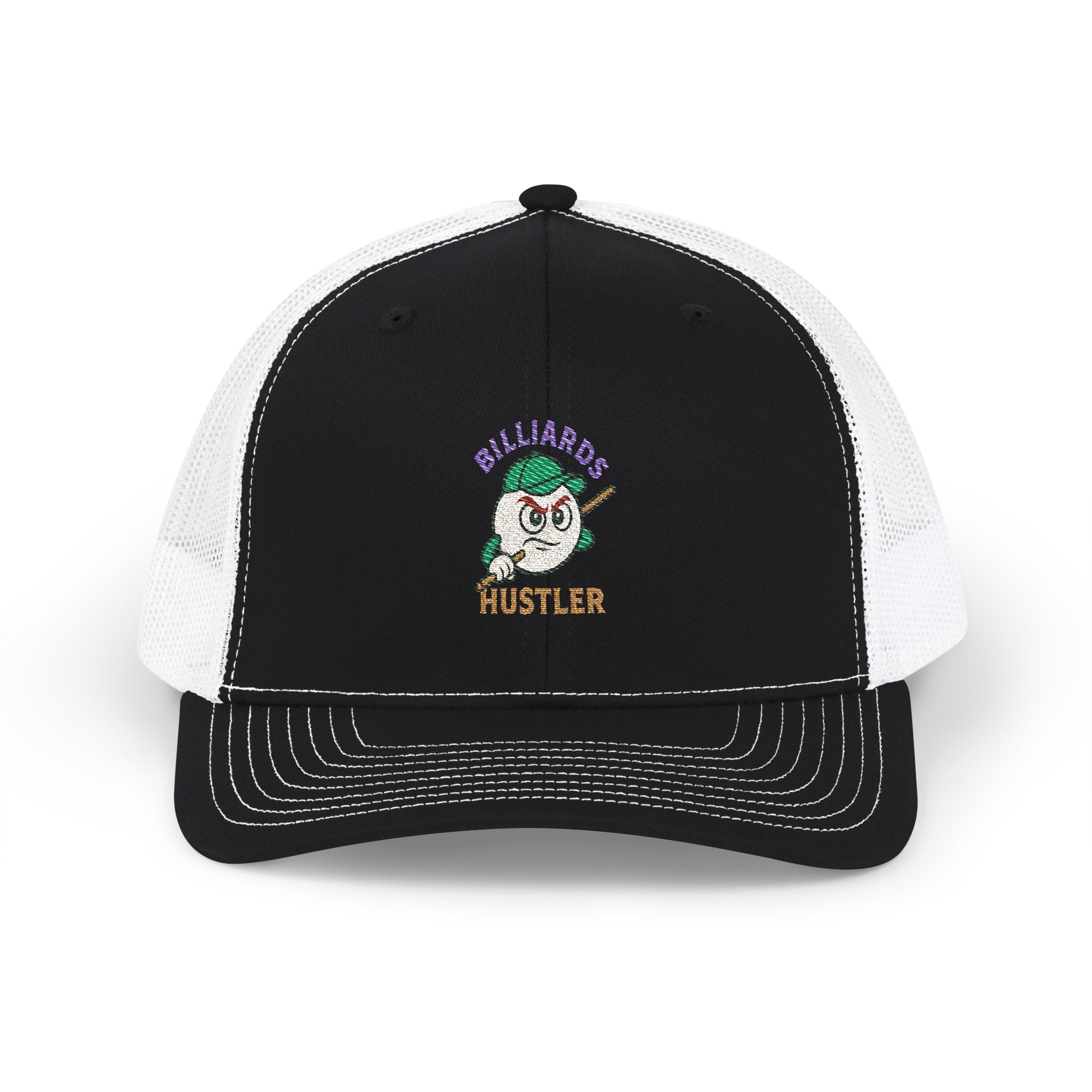 Billiards Hustler Embroidered Richardson Trucker Cap