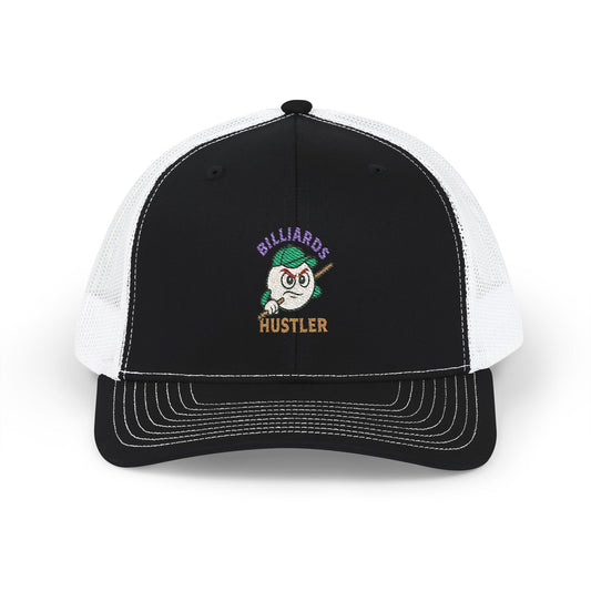 Billiards Hustler Embroidered Richardson Trucker Cap