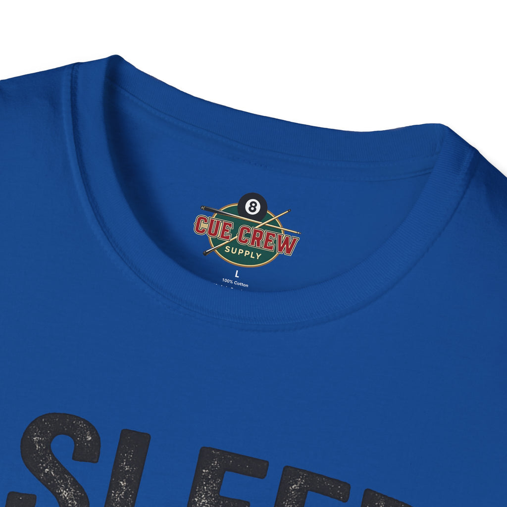 I Sleep Well at Night Funny Billiards T-Shirt – Pool Player 8 Ball Graphic Tee
