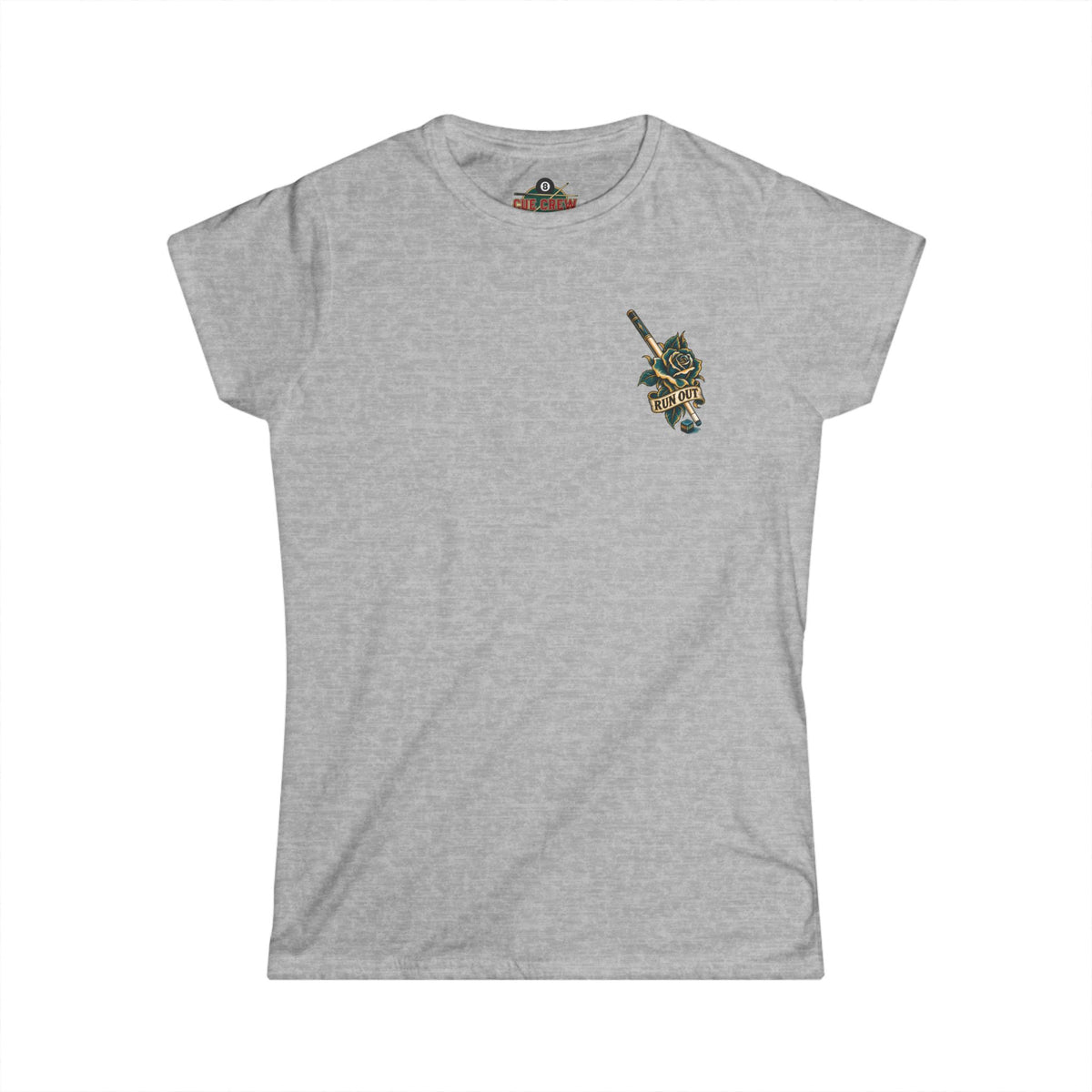This Girl Can Run Out – Women’s Billiards T-Shirt – Front & Back Pool Tee