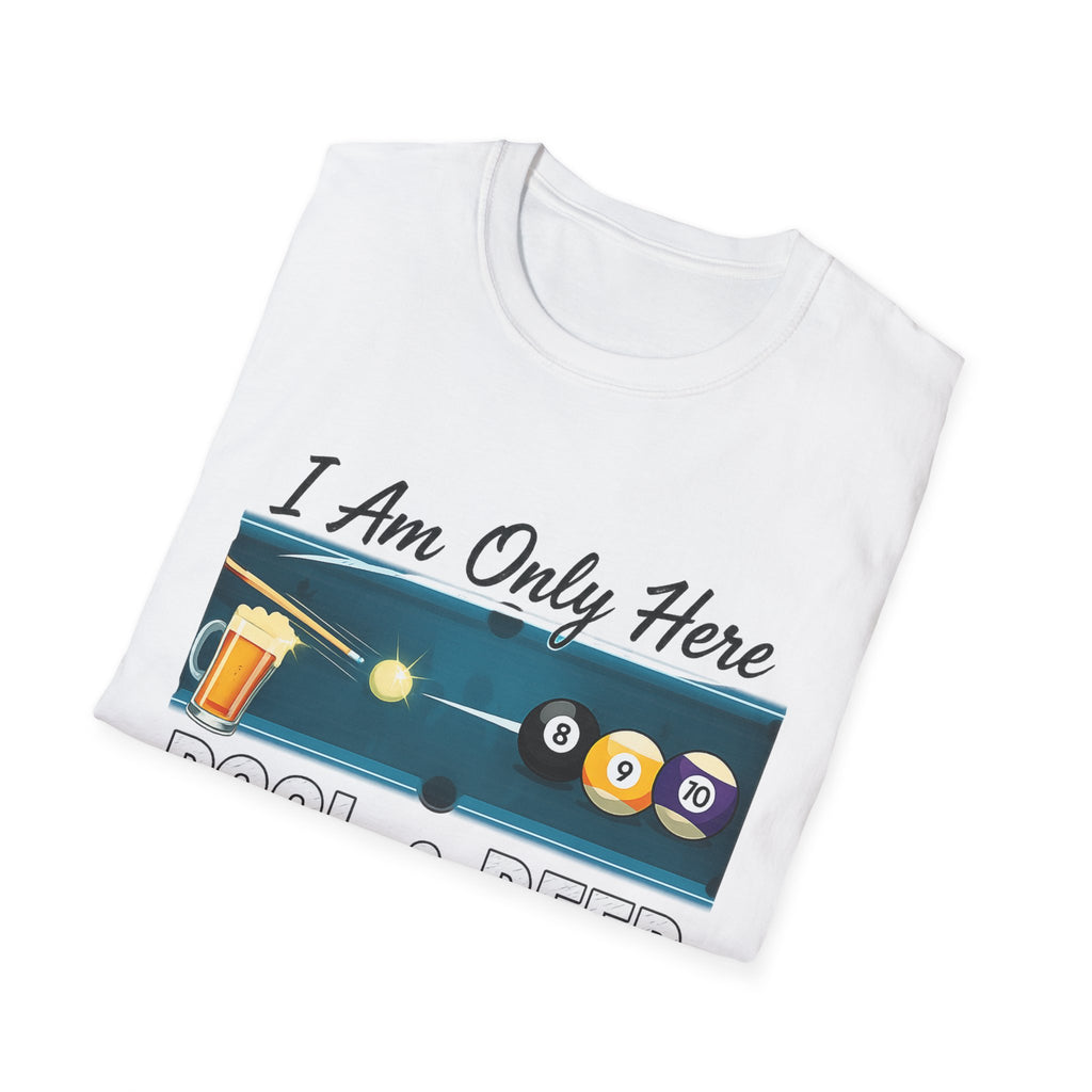 I Am Here Pool & Beer Billiards Core Line Gildan Tee