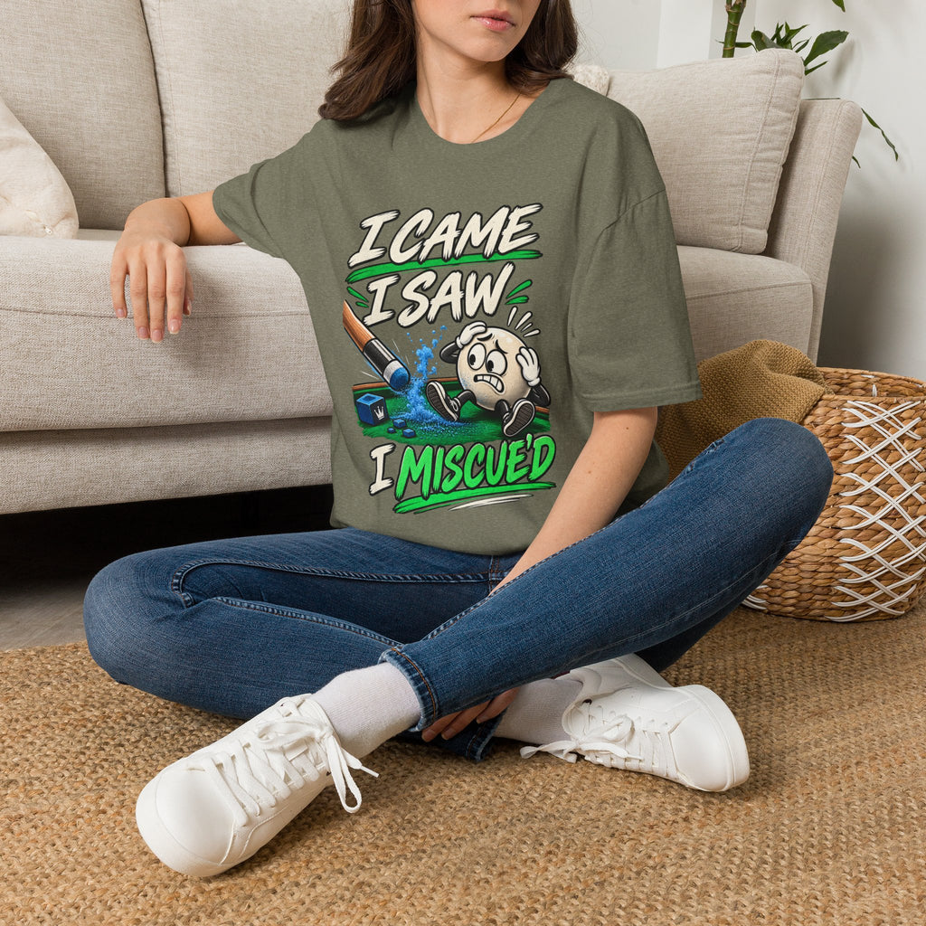 I Came I Saw I Miscue’d – Funny Billiards T-Shirt – Pool Player Tee