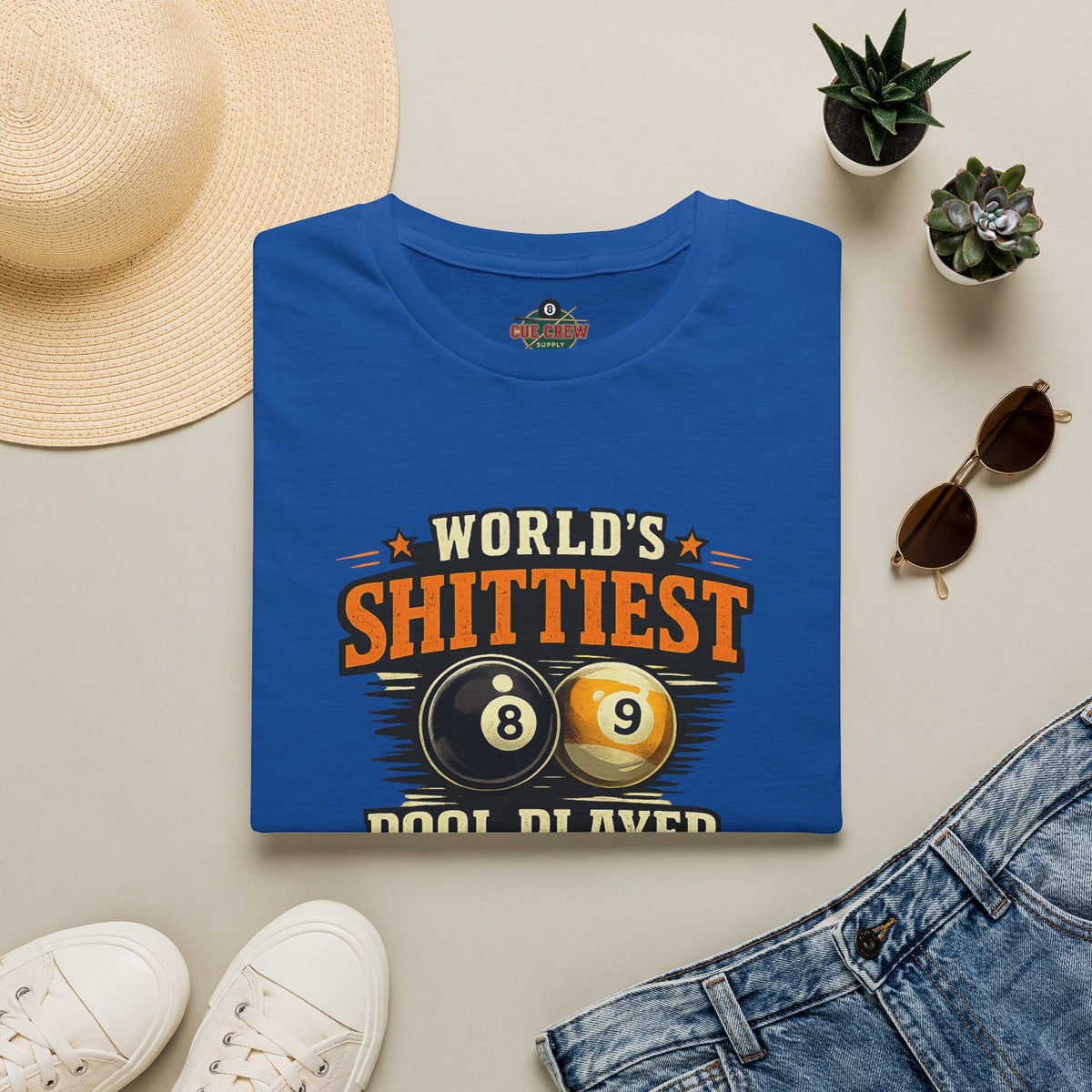 World’s Shittiest Pool Player Funny Billiards T-Shirt