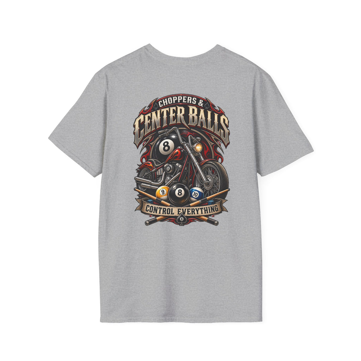 Choppers & Center Balls Billiards Motorcycle T-Shirt