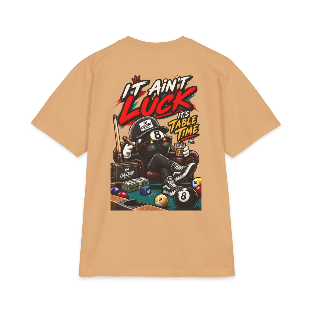 It Ain’t Luck, It’s Table Time – Cue Crew After Dark Billiards T-Shirt