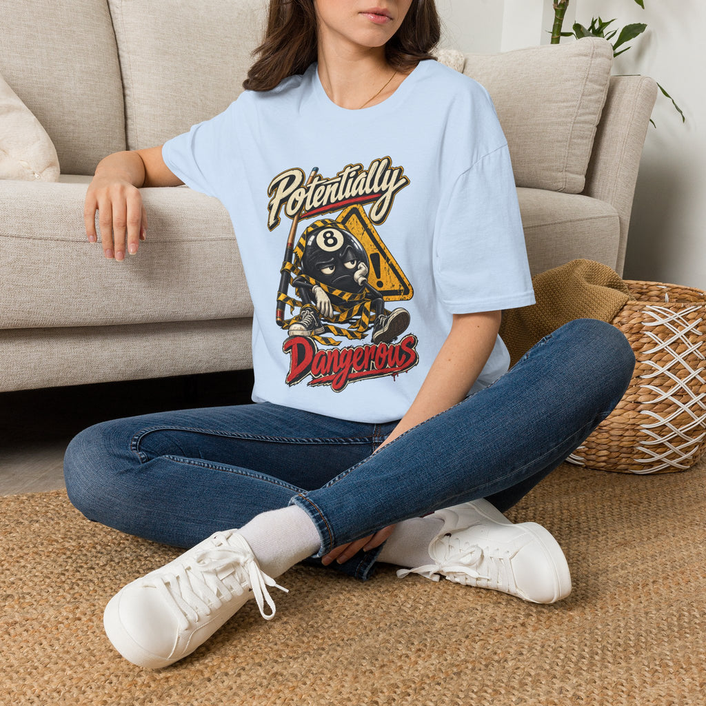 Potentially Dangerous – Funny 8-Ball Billiards T-Shirt – Pool Player Tee