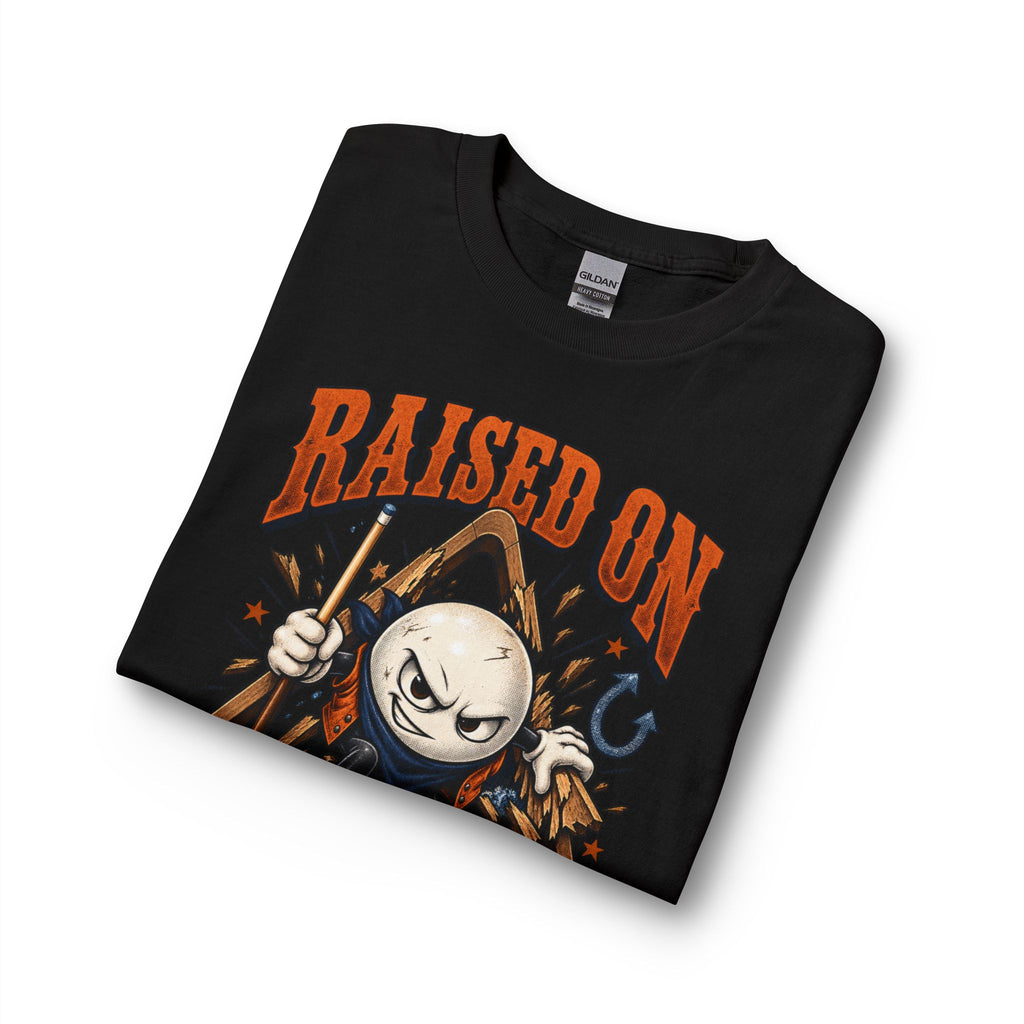 Raised on Bad Breaks – Funny Billiards Long Sleeve T-Shirt – Cue Crew Essentials CCS-ELST-004