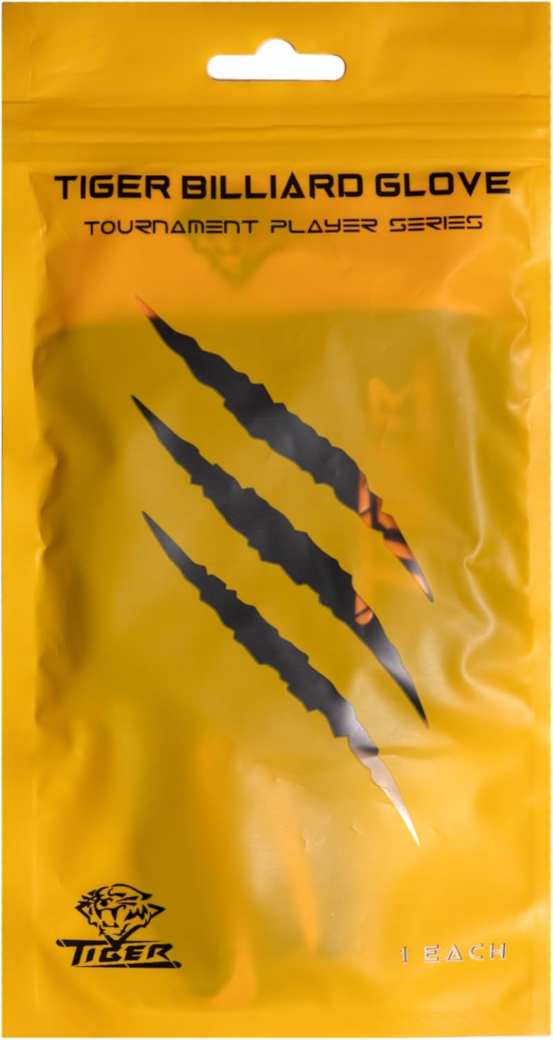 Tiger Billiard Pool Cue Glove - for Left Hand (Right-Handed Player)